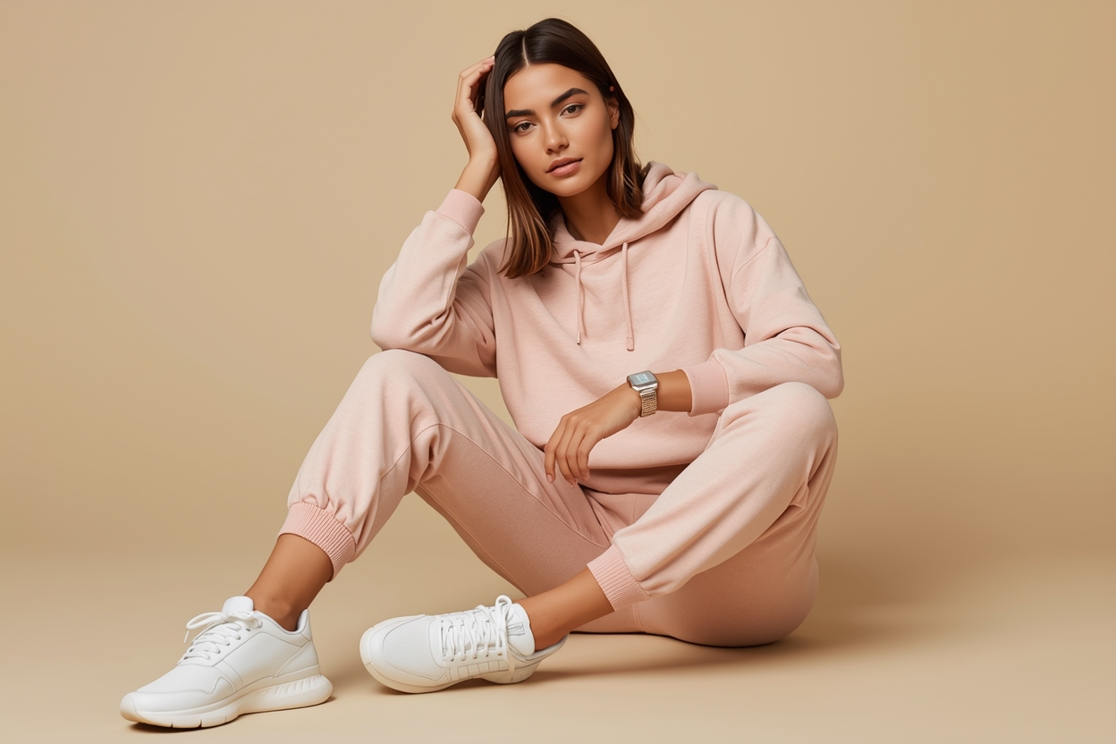 Athleisure styling with oversize hoodie and joggers