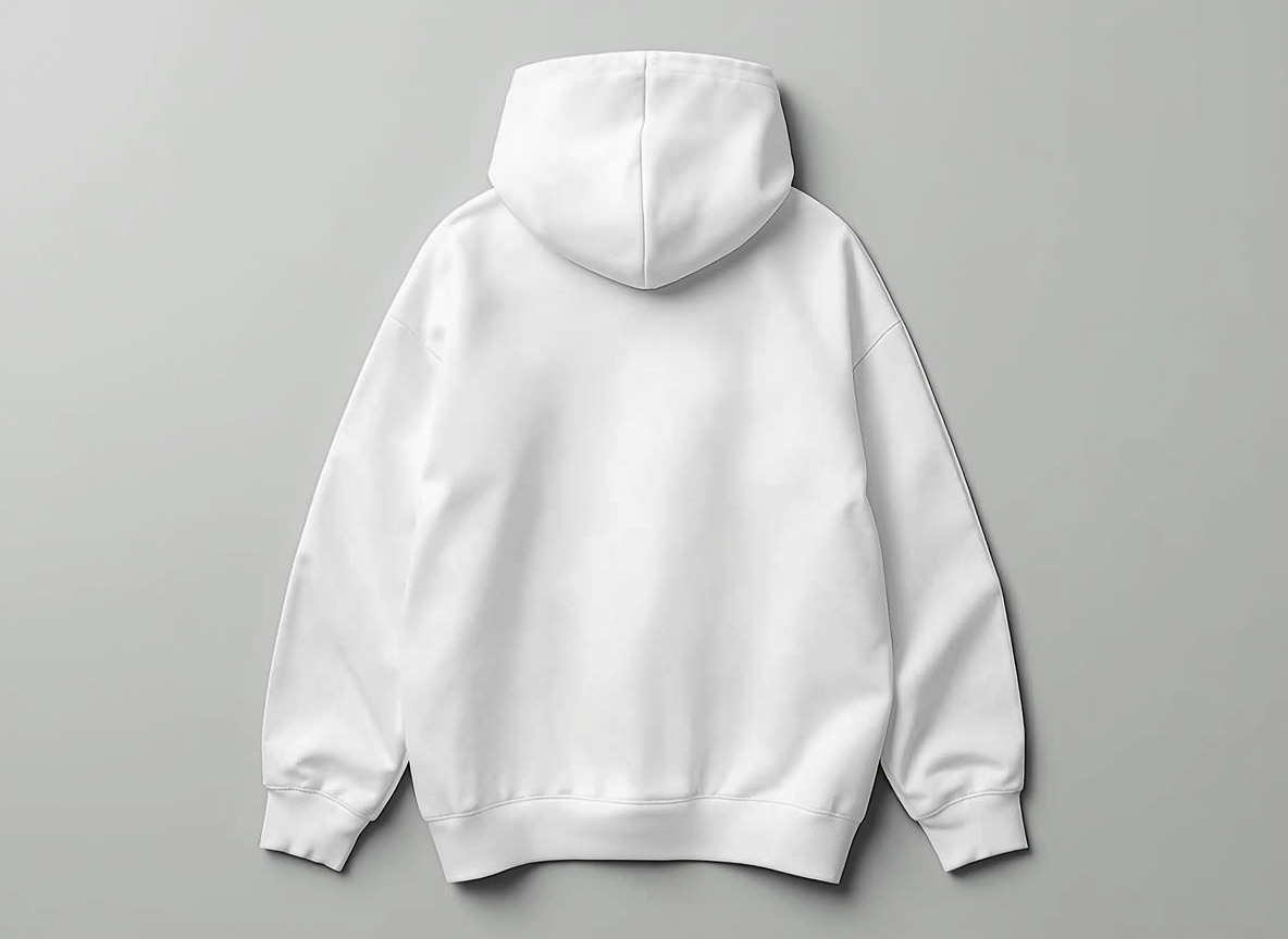 Arctic White oversize hoodie minimalist design